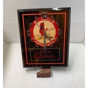 Vintage St. Louis Cardinals Wooden Hanging Wall Clock. Non-functional.